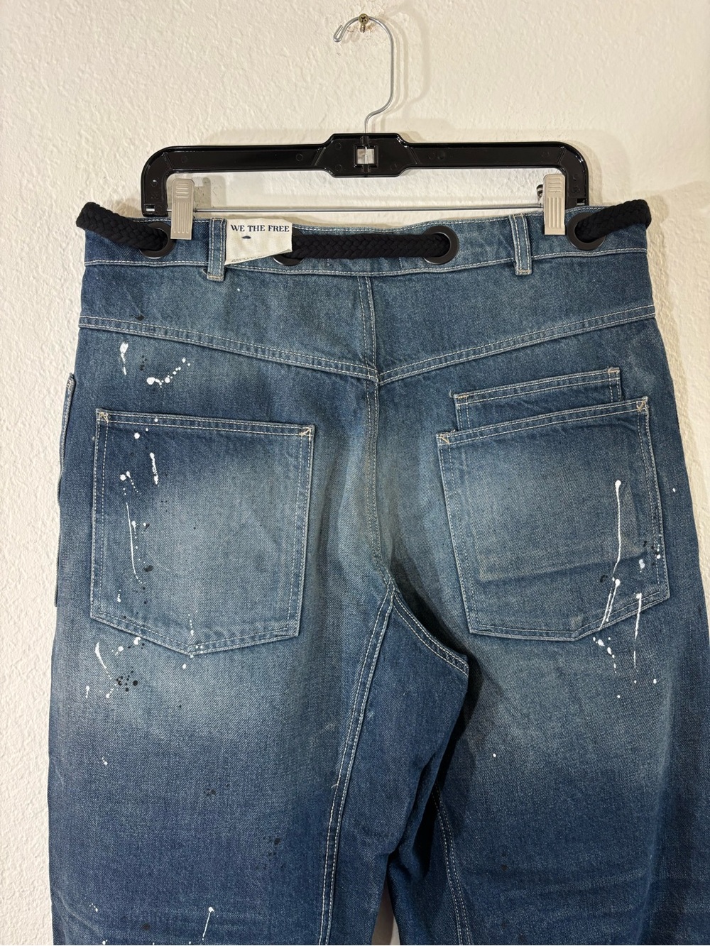 We The Free Moxie Pull-On Barrel Jeans Cerulean Skies 29 NWT Blue Faded Wash - Picture 11 of 16